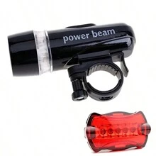 1 Set Bicycle Light, 5 LED Front Light & Butterfly Taillight For Bike - Multicolor - View 10