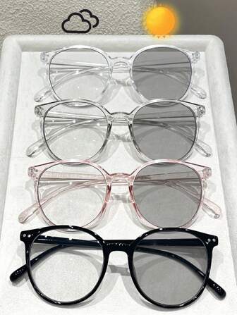 4 件优雅个性化经典永不过时的流行设计女士时尚眼镜组合，适合户外休闲活动商务街拍日常生活驾驶钓鱼装饰