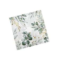 20/40 pezzi Tovaglioli di carta usa e getta con foglie di eucalipto, articoli per feste primaverili, 2 strati, dimensioni 13*13 pollici, con stampa, per feste all aperto, picnic, ristorante, feste in casa, matrimoni - Foglia - Visualizzare 9