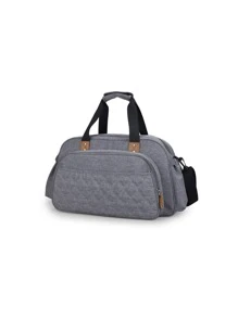 Multi-Functional Mommy Bag Can Lie In Bed Bag Shoulder Straddle Trolley Hanging Bag Large Capacity. - Grey - View 9