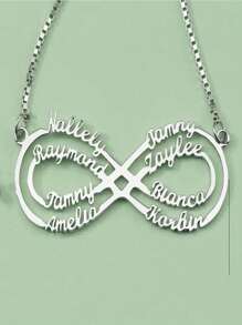 Customize Our Genealogy, Life Tree Genealogy Necklace, Support 1 To 10 Names, Graduation Souvenir Gift, Valentine's Day Gift, Mother's Day Gift, Brother Sisters, Classmate, Friend Souvenir Gift - Silver - View 9