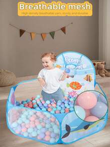 1pc Children's Fabric Ball Pit, Large Capacity Foldable Portable One-Click Storage, Indoor Fun Interactive Playhouse Tent Toy For Toddlers, Boys & Girls, Halloween, Thanksgiving, Birthday Gift, Daycare, Christmas Party (Balls Not Included)