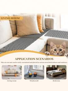 Home Anti Cat Sting Mat Net, Small Dog House Cat Repellent Mat, Square Garden Net Mat