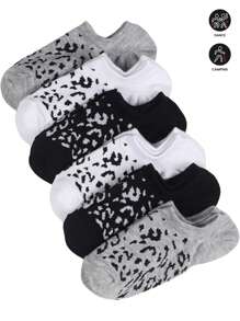 6 双女士豹纹低帮袜隐形袜