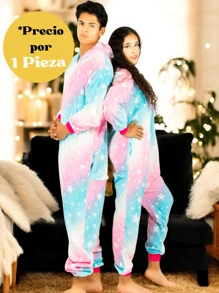 Pijama Mameluco Adultos Invierno Pijamas Familiares - Multicolor - Ver 2
