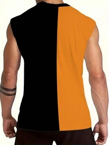 Áo ba lỗ nam in họa tiết, áo thun thoải mái không tay cho mùa hè, áo nam thời trang. - Nhiều màu - Xem 2