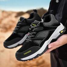 Men's Outdoor Sports Shoes Made Of Lightweight, Airy And Stretchy Material. Fashion Outdoor Sneakers. Suitable For Hiking, Walking, Camping, Mountain Climbing, Fishing, Jungle, Running, Backpacking And More. - 黑色 - 查看 4