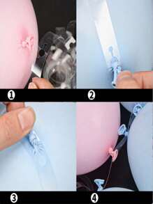 2 peças Corrente de Balão com Duplo Furo de 5m, Suporte de Balão de Látex para Decoração de Casamento, Aniversário, Cenário de Festa, Natal