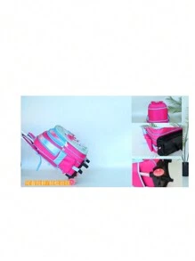 Mochila Niño PrimariaCombo 3 Piezas 3d Luz Led Escolar Lonchera + Lapicera Set Combo Mochila Escolar - B pastel morado pastel - Ver 4