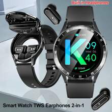 GUHUAVMI 2024 New Men's Smart Watch Earphone 2-In-1 Newly Upgraded Version X10, Wireless Call (Make/Answer Call), 1.39 Inch(3.53cm) HD Full Touch Screen, Heart Rate Monitoring, Shake And Take Photos, Call Reminder/Rejection, Information Push, Multi Sport Mode,Weather,NFC Access Control, Women's Fitness Smartwatch, Best Gifts