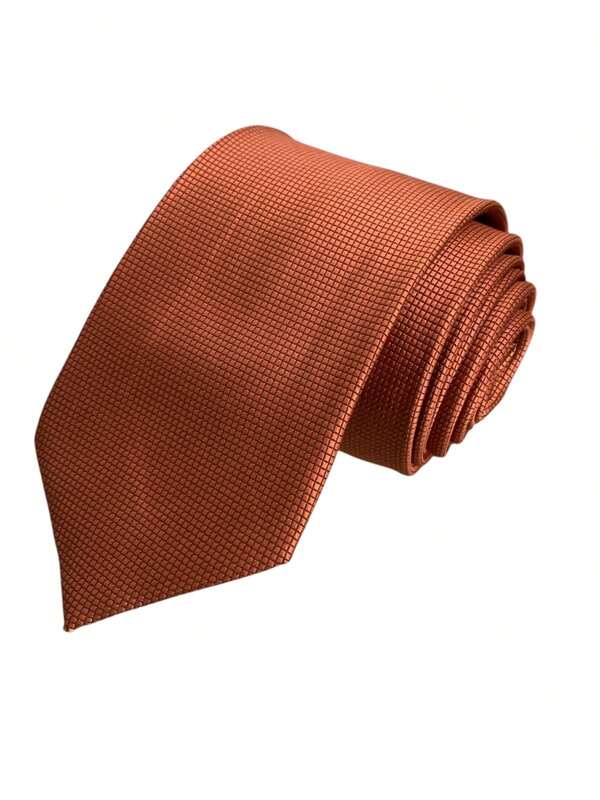 top ties Gravata Terracota Quadriculada Trabalhada Social Para Padrinhos, Casamentos e Eventos