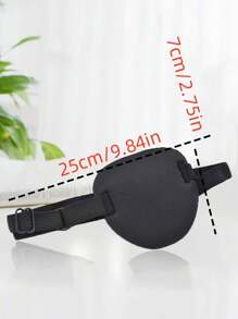 3pcs 3D Eye Patch For Adult Adjustable Eye Patch For Left Or Right Eyes Black For Bedroom,Travel,Office,School