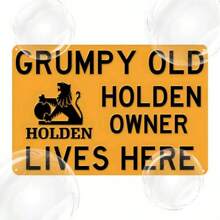 老霍顿车主”复古金属锡标牌 - 8 英寸 X 12 英寸 | 非常适合家庭、酒吧、车库装饰和礼品