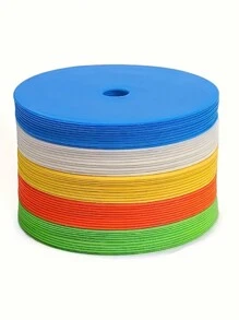 10 piezas/20 piezas Marcadores planos para suelo, conos de entrenamiento de fútbol, vallas de entrenamiento, suministros de entrenamiento de velocidad y agilidad, artículo imprescindible para volver al colegio y festivales deportivos