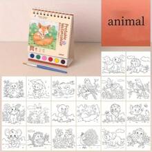 每本 20 页水彩纸水彩画套装水彩涂鸦着色书艺术绘画书创意水彩画书，完美的生日礼物、复活节礼物、派对节日礼物