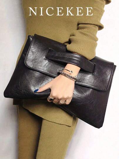 Luxury Dinner Bag, Evening Bag Glamorous, Elegant, Exquisite, Quiet Luxury Retro PU Leather Clutch Bag Large Capacity Wristlet Handbags Lady Purse Envelop Bags Xmas Gift for Girls Khaki Color Square Bag For Lady, Woman, For Party Girl, Bride Perfect for Party, Wedding, Prom, Dinner/Banquet, Dinner/Banquet, Best Gift For Women Mom Teacher Friend Bridesmaid