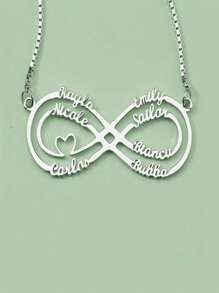 Customize Our Genealogy, Life Tree Genealogy Necklace, Support 1 To 10 Names, Graduation Souvenir Gift, Valentine's Day Gift, Mother's Day Gift, Brother Sisters, Classmate, Friend Souvenir Gift - Silver - View 8