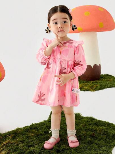 mini bala Baby Girls Sweet Dress, Spring New Arrival For Babies