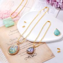 5 米英尺不锈钢链条，1.2-4 毫米珠链，带 10 个球形连接扣和钳子，用于项链悬挂装饰钥匙链狗宠物牌金色 - 彩色 - 查看 8