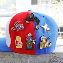 1/2/3/4/6PCS Golf Cap Clip Z Prostym Metalowym Nowym Pinem Z Kreskówki, Zabawna Dekoracyjna Pin, Odznaka Czapki Golfowej, Dekoracja Czapki Baseballowej, Kreatywne I Modne Litery, Prezent Dla Przyjaciela - Wielokolorowe - Zobacz 3