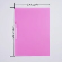 1pc A4 Size Snap Clip Swing Binder, Minimalist PP Material Waterproof & High Transparency, Suitable For Student Study And Office File Organization,Back To School,School Supplies