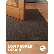 Runner Rug Non Slip Front Door Mat Indoor Rugs For Entryway, Washable Low-Profile Inside Door Mats, Entry Carpet Entry Rug Door Mat Outside Entrance - 棕色 - 查看 6