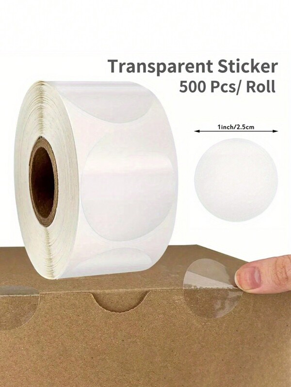 500 pezzi Adesivi trasparenti fai da te per incarto regalo, etichette adesive per confezione regalo, per tutti i piccoli progetti fai da te, adesivi per impacchettare regali di Natale, adesivi per sigillare scatole, adesivi per sigillatura, adesivi per sigillatura di prodotti commerciali