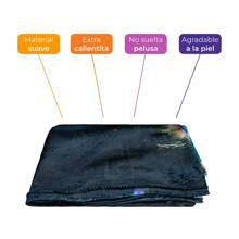 Frazada de Cantante Mexicano de Rap Individual Suave Calentita 100% Poliester - Marrón - Ver 3