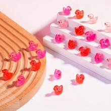 10/30/100 件婚礼风格红色、粉色、白色发光橡胶鸭子，适合派对礼物、节日装饰、母亲节礼物、家居装饰 - 彩色 - 查看 2