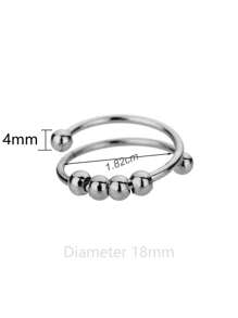 1 件装 女士抗焦虑球珠戒指 开口旋转珠 自由旋转珠 抗压力戒指 珠宝礼物