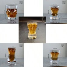 1 件时尚比基尼和胸罩形玻璃酒杯 - 适合派对、婚礼和酒吧配饰创意自主 DIY 彩色伏特加胸杯