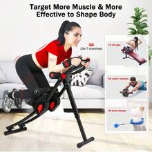 GIKPAL Ab Machine, Ab Workout Equipment For Women, Adjustable Ab Trainer Machine For Stomach Workout At Home Gym, Ab Crunch Exercise Equipment Abdominal Trainer For Beginner - 黑色 - 查看 4