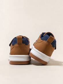 1 Pair Kids Double Strap Flat Non-Slip Sports Shoes, Casual Wear For Boys & Girls