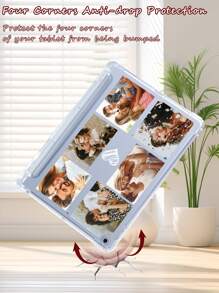 Customizable Tablet Protective Case, Family Portrait, Couples, Pet Photo, Built-In Pencil Slot, Compatible With IPad Mini 6, IPad Pro 11-In. (M4) - 2024, 10th Generation, 10.2-Inch, Tab A7 10.4// Tablet Protective Case - Multicolor - View 8