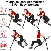 GIKPAL Ab Machine, Ab Workout Equipment For Women, Adjustable Ab Trainer Machine For Stomach Workout At Home Gym, Ab Crunch Exercise Equipment Abdominal Trainer For Beginner - 黑色 - 查看 3