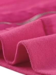 Women's Mesh Sheer Jacket See Through Long Sleeve Zip Up Bomber Jacket - Hot Pink - View 5