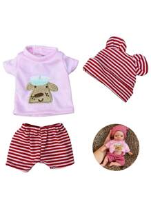 1 PC Fashion Baby Doll Clothes, Fit For 10-12 Inch Silicone Baby Reborn Dolls Handmade Baby Outfits, 6 Styles For Choose