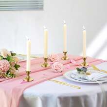 12 pièces Chandeliers coniques dorés, pour centres de table, réceptions de mariage, capuchons de Noël, décoration de la maison, décoration d'Halloween/Noël, décoration de chambre - Couleur cuivre - Voir 9