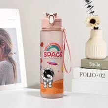 1 件 700ml/23OZ 户外休闲运动水壶，带吸管和编织手柄，防漏、防碎，适合户外露营、学校、健身房、节日礼物、生日礼物、情人节礼物 - 彩色 - 查看 15