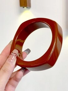 1 件女士复古琥珀色不对称时尚手链，性感大方，适合周年纪念礼物，秋冬季