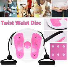 NetHong Waist Twisting Disc, Waist Slimming Balance Rotating Disc Board With Drawstring - Pink - View 4