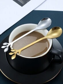 镜面抛光甜点餐具套装带天鹅底座托盘，用于甜点桌装饰，带托盘的咖啡勺套装，天鹅勺子和叉子托盘，勺子咖啡柜台收纳架，家庭厨房通用礼物 - 彩色 - 查看 3