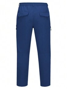 Mapamyumco Men's Hiking Snow Ski Pants Winter Fleece Lined Water Resistan Windproof - Dusty Blue - View 4