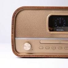 Roxel Amber All-In-One Compact Retro HiFi System With CD Player DAB/DAB+ BT Audio Streaming 40W  USB Playback And Charging FM Radio With  Color Display Clock And Alarm Remote Controller - Walnut1 - View 9
