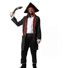 Pirate Captain Costume Set For Men,Fancy Captain Costume For Adult Carnival Costume Party,Role Play.