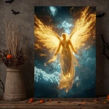 Abstract Angel Wings Wall Decor, Modern Art Style, Home Wall Decorations - Multicolor - View 3