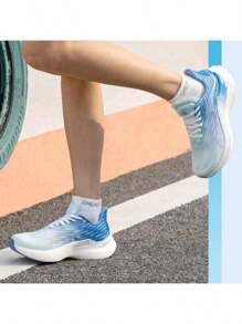 ONEMIX Nylon Carbon Fiber Running Shoes Marathon Shoes Breathable Ultra Light Track Field Kilometer Race Running Sneaker - Orange - View 7