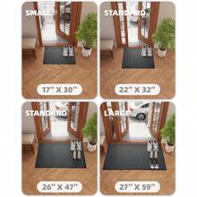 Runner Rug Non Slip Front Door Mat Indoor Rugs For Entryway, Washable Low-Profile Inside Door Mats, Entry Carpet Entry Rug Door Mat Outside Entrance - 灰色 - 查看 9