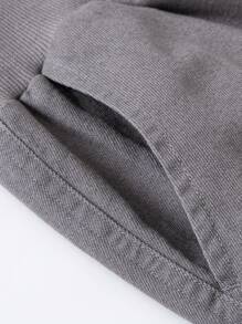 mini bala Kids' Loose-Fit Tapered Pants, Casual Outdoor Spring Wear - Iron Gray - View 7