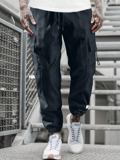 Loose Relaxed Fit Cargo Pants For Men, Nine-Cent Length Straight Leg Summer Trousers, Stylish & Versatile For Teenagers